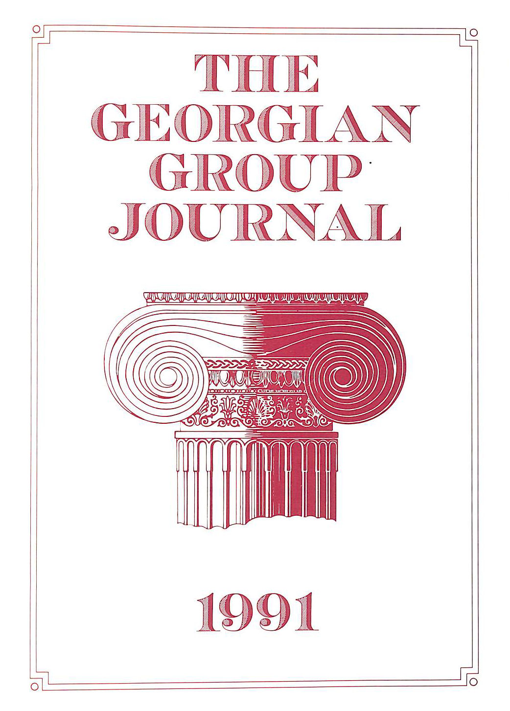 VARIOUS - The Georgian Group Journal 1991