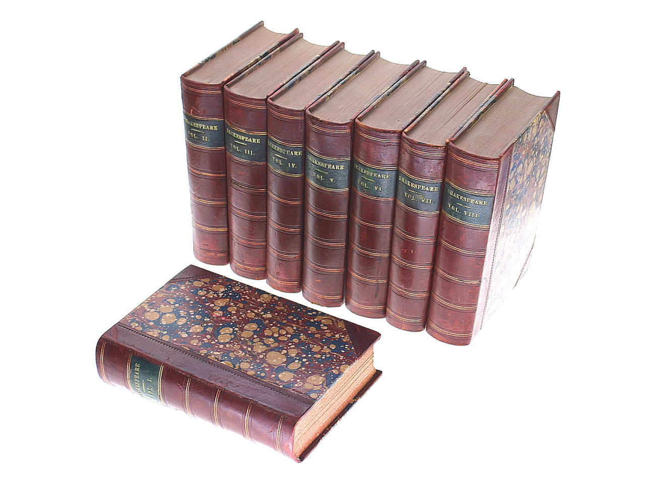 SHAKESPEARE - Dramatic Works of Shakespeare, The Text of the First edition, Eight Volume Set