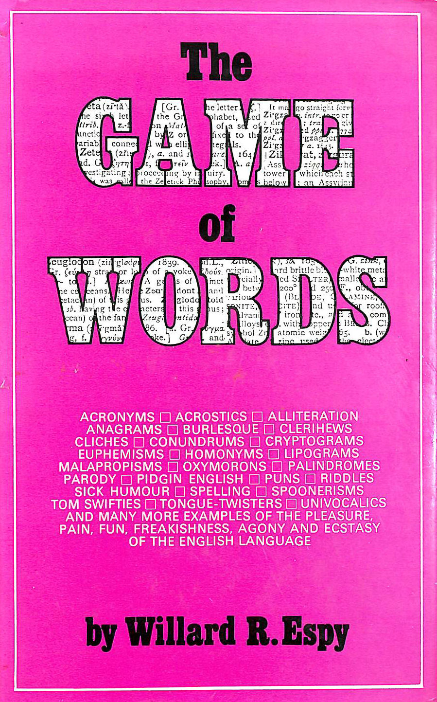 ESPY, WILLARD R. - Game of Words