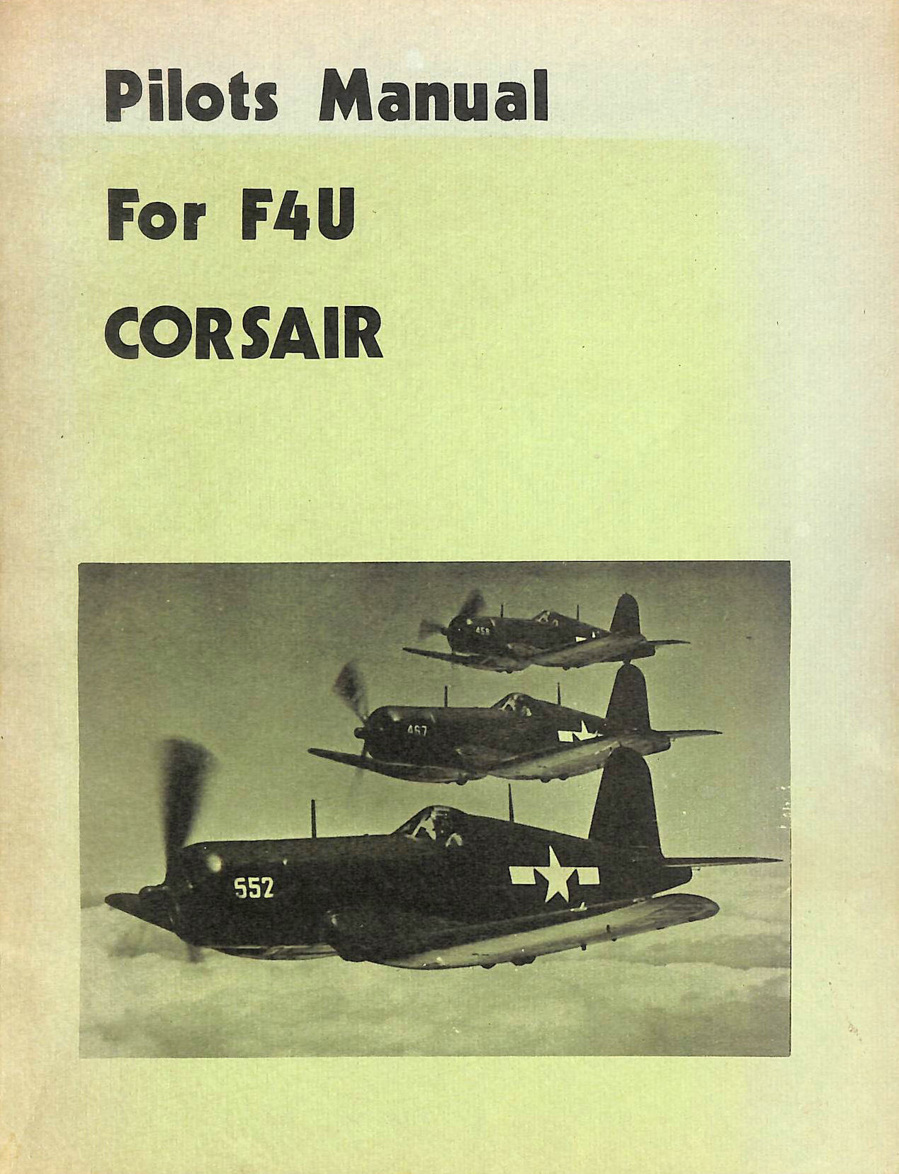 MICHAEL S. RICE (AUTHOR) - F4U Corsair (American flight manuals)