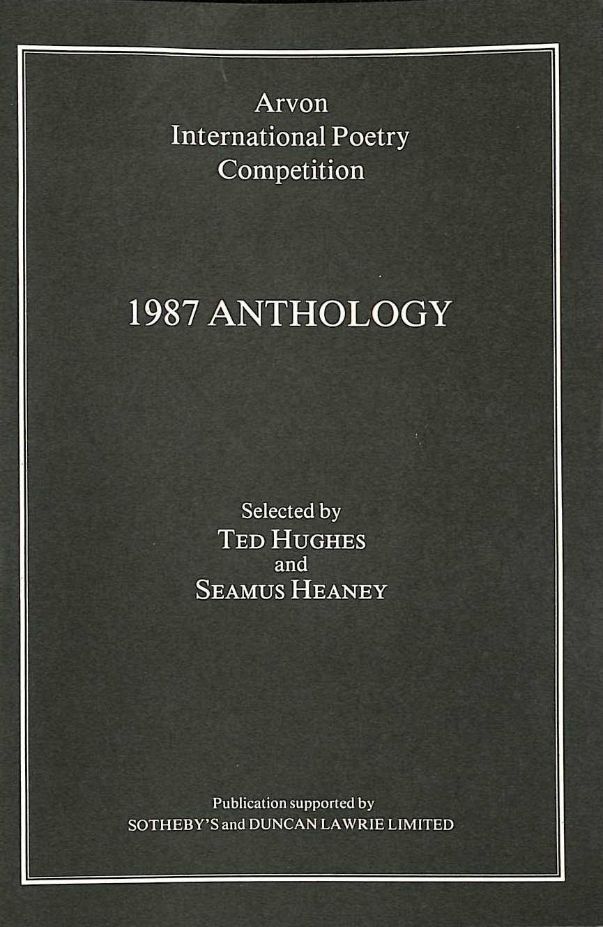 VARIOUS - Arvon International Poetry Competition 1987 Anthology