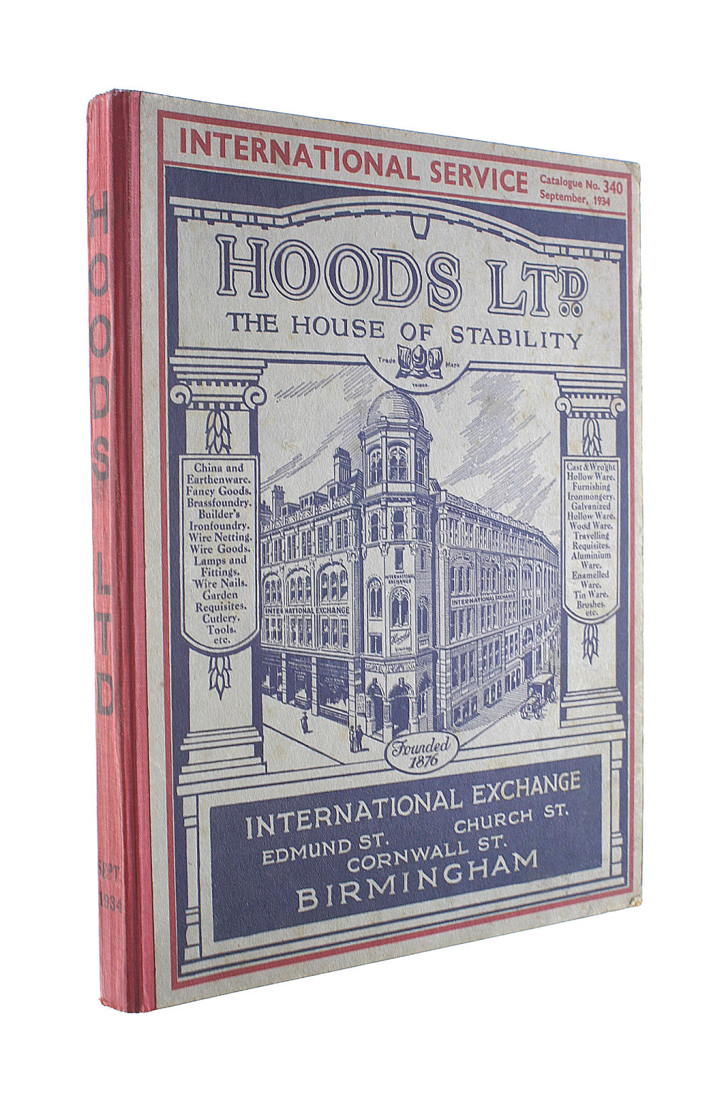 ANON - Hoods Ltd. Catalogue No. 340 September 1934